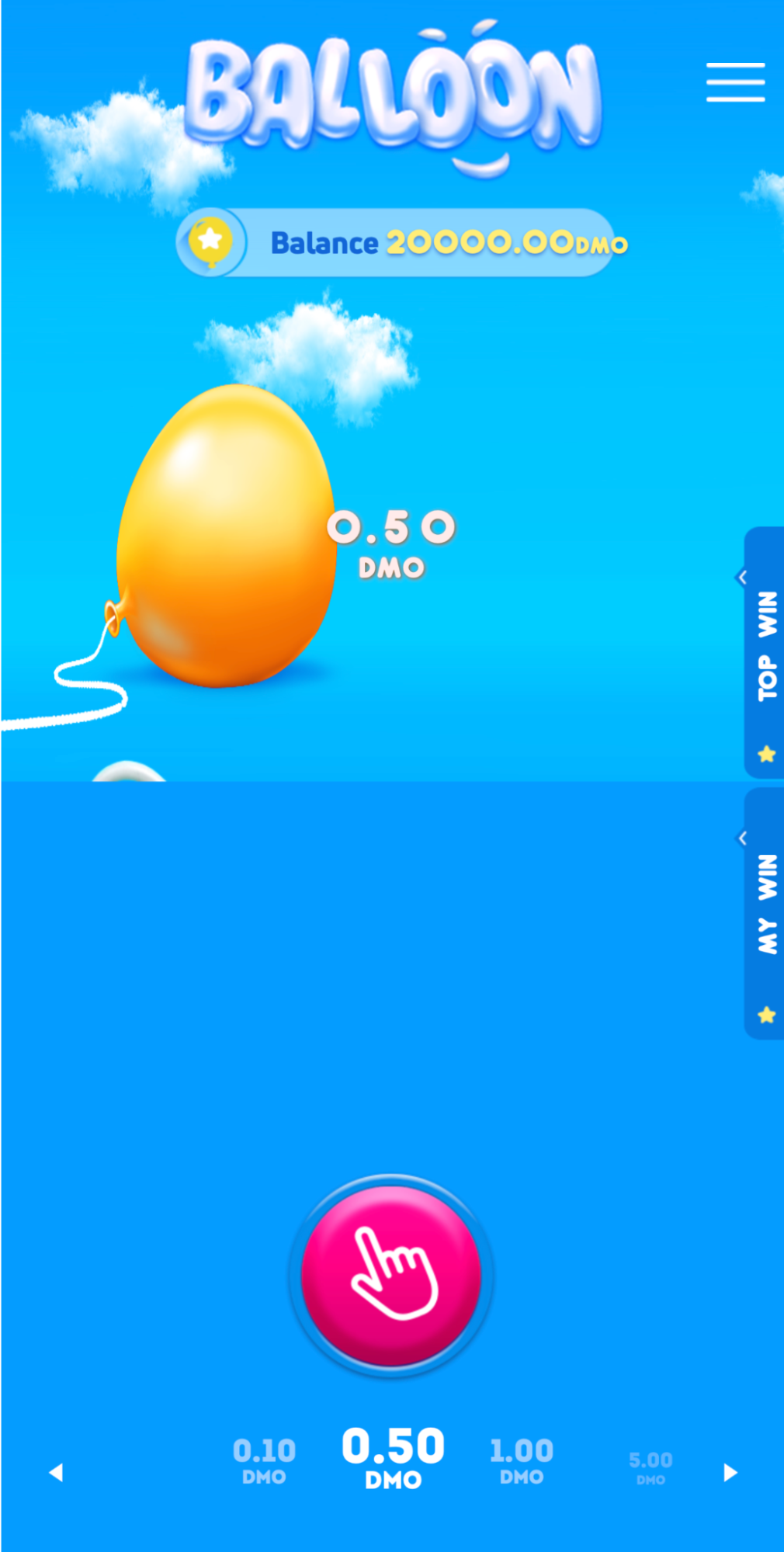 Balloon instant game on Parimatch