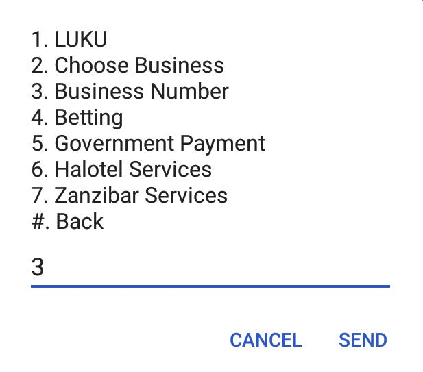 Choose a “Business Number” Option