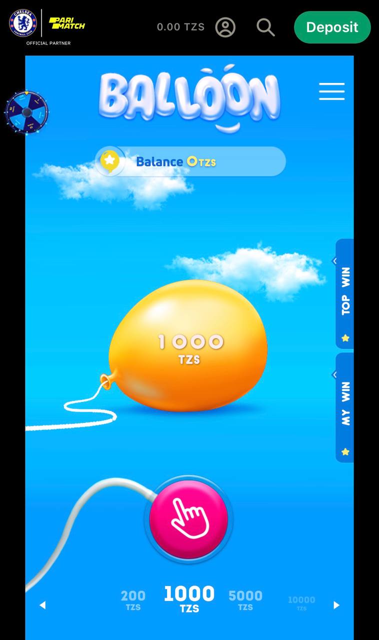 Balloon game on Parimatch