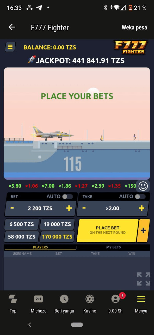 F777 Fighter Online Game: Place Your Bet
