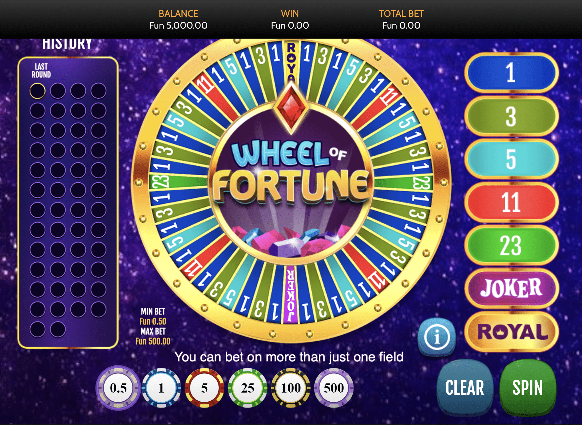 Uchezaji wa kasino wa Wheel of Fortune