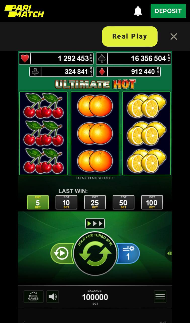 Mpangilio wa mwisho wa mchezo wa Ultimate Hot