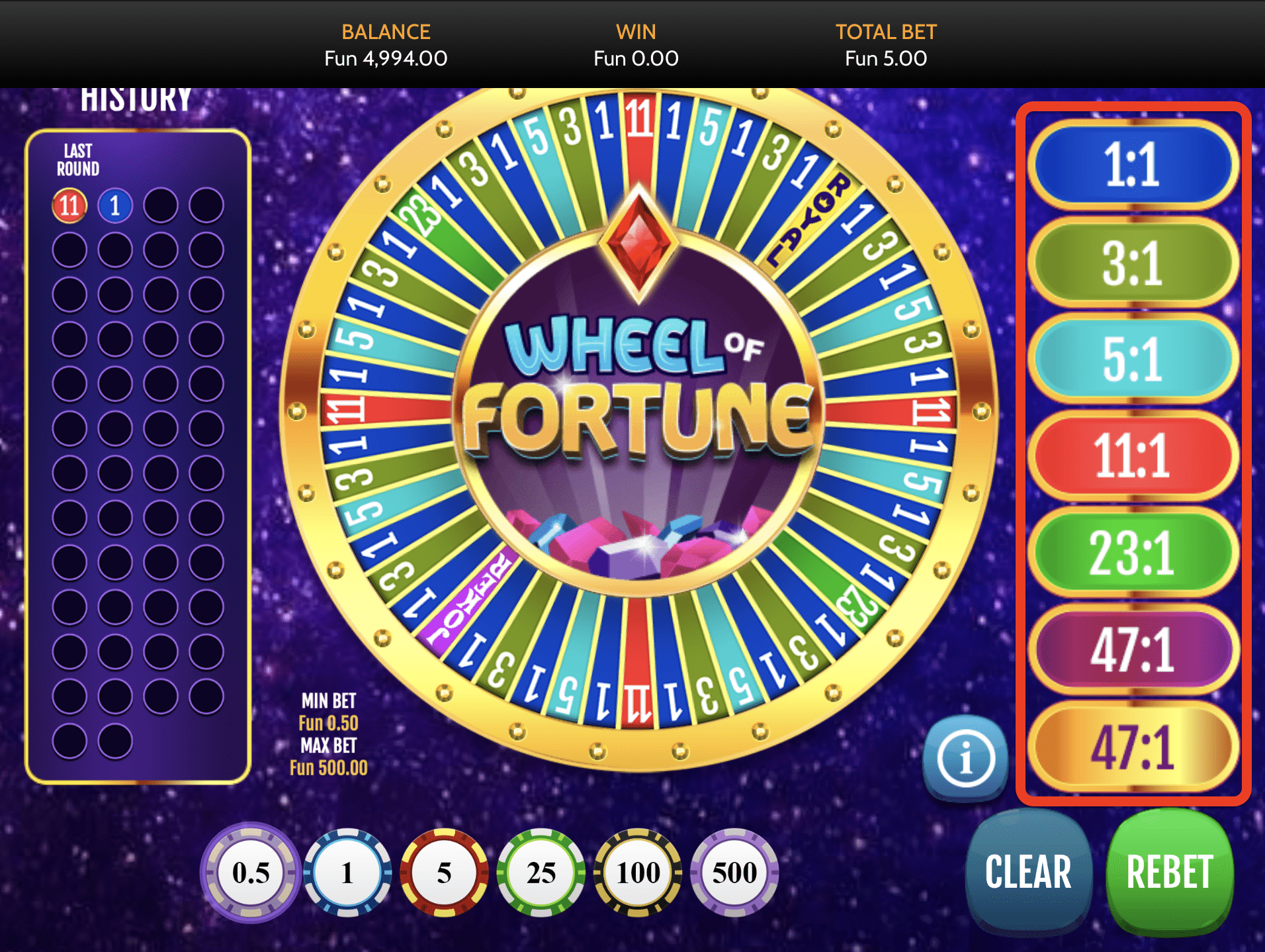 Malipo ya Wheel of Fortune