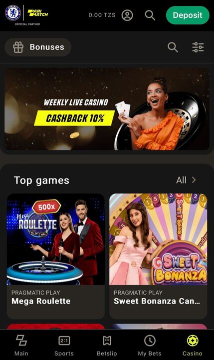 Live casino at Parimatch